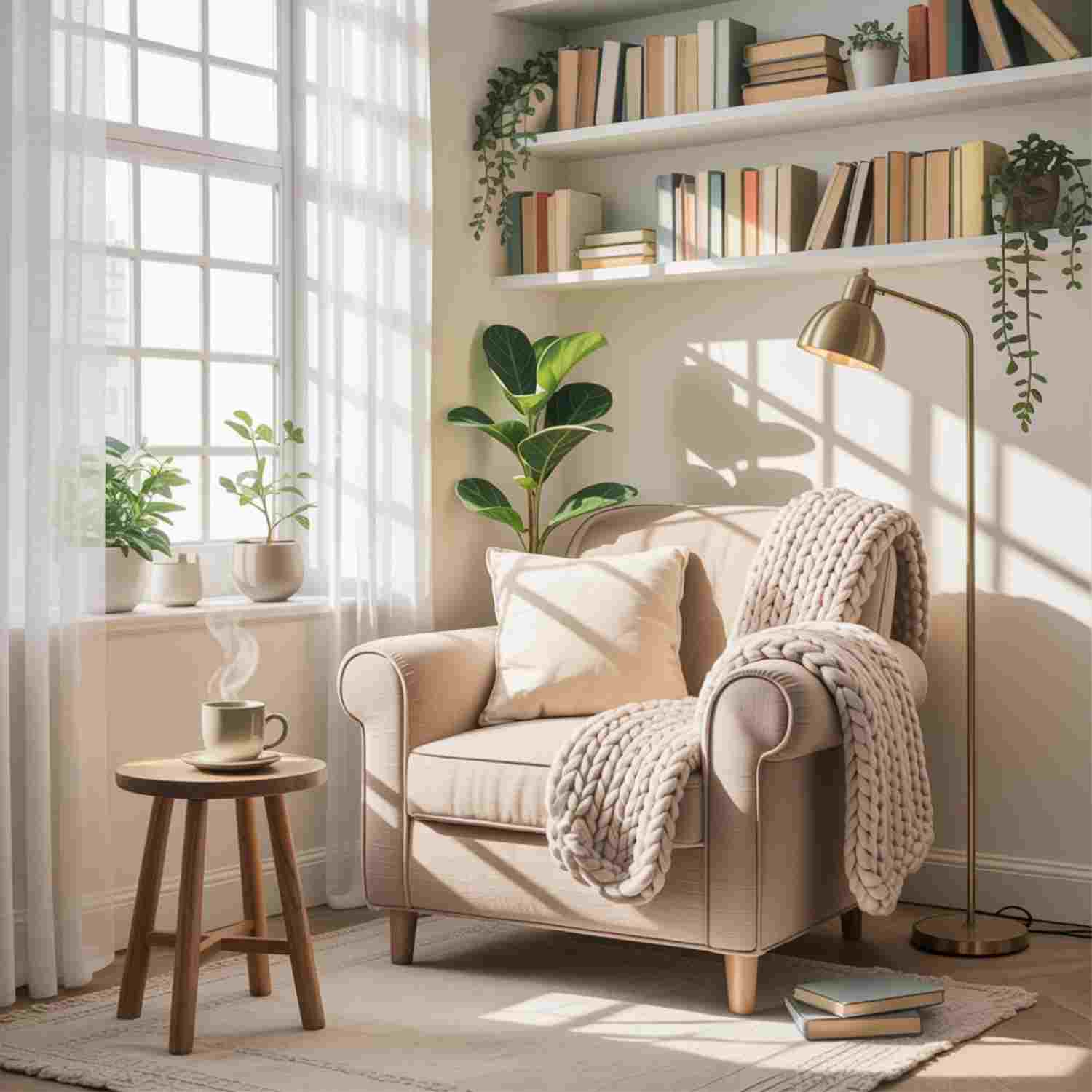 cosy reading nook