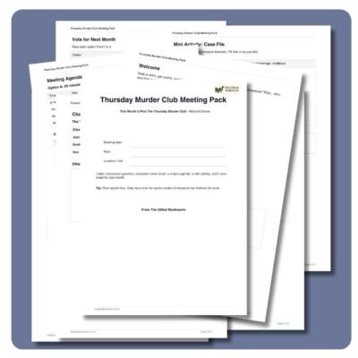 printable book club guide for The Thursday Murder Club