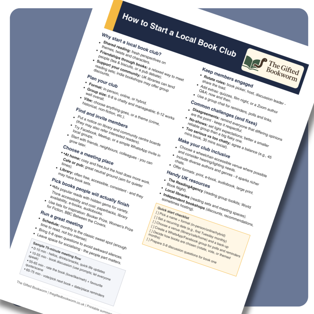 start a book club guide
