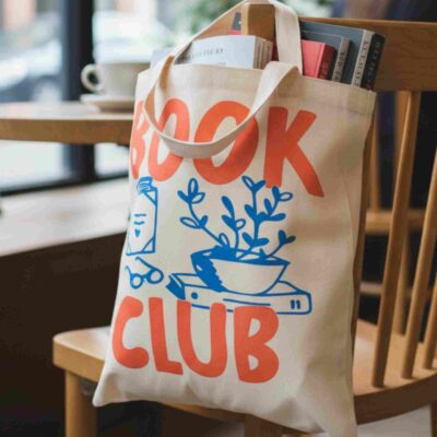 book club tote bag