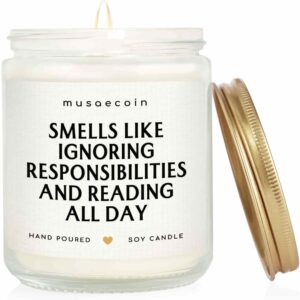 What to Put in a Book Lover's Hamper bookish candle