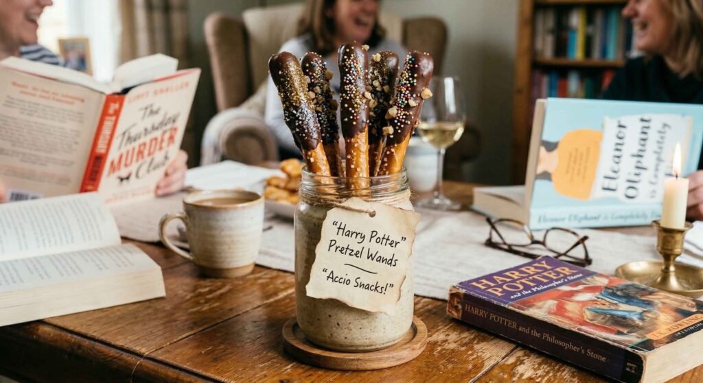 Plot Twists & Pretzels: Easy, Literary-Themed Snacks for Your Next Book Club harry potter wands